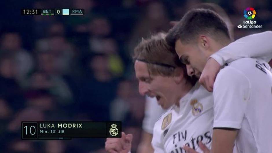 La Liga (J19): Gol de Modric (0-1) en el Betis 1-2 Real Madrid