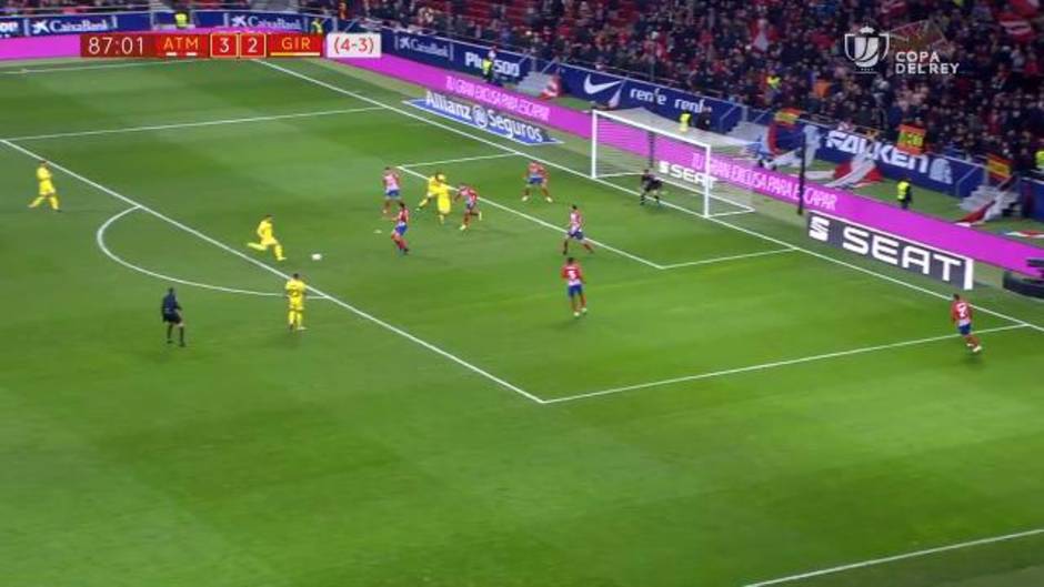 Gol de Doumbia (3-3) en el Atlético de Madrid 3-3 Girona