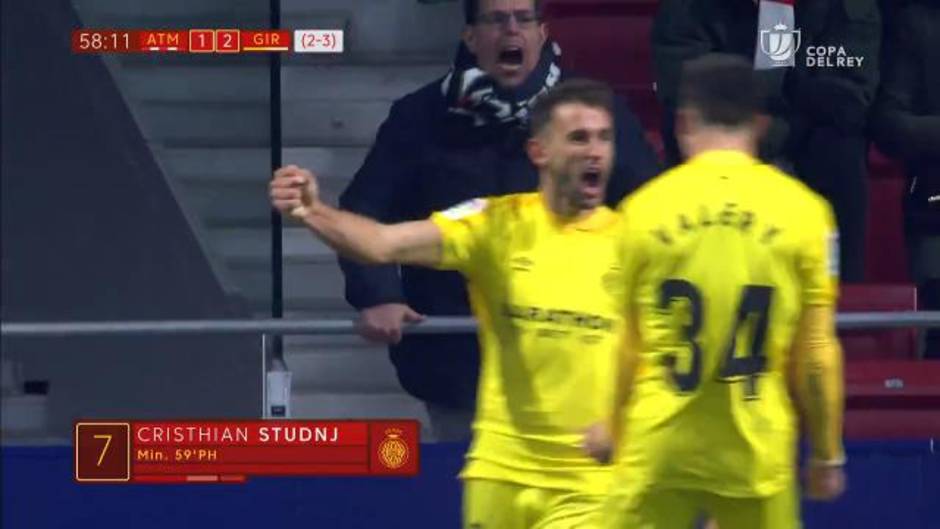 Gol de Stuani (1-2) en el Atlético de Madrid 3-3 Girona