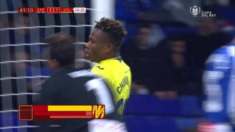 Copa del Rey: Gol de Chukwueze (2-1) en el Espanyol 3-1 Villarreal