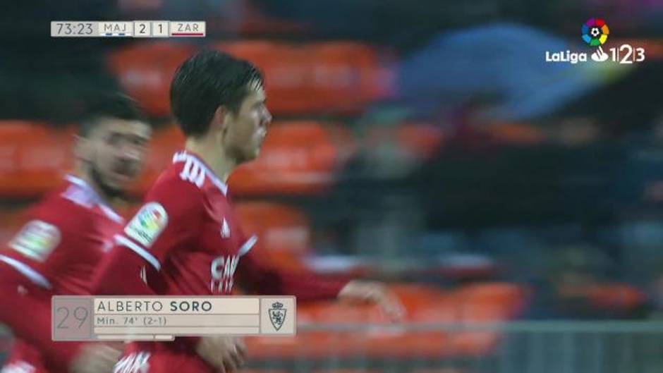 LaLiga 123 (J22): Gol de Alberto Soro(2-1) en el Rayo Majadahonda 2-2 Real Zaragoza