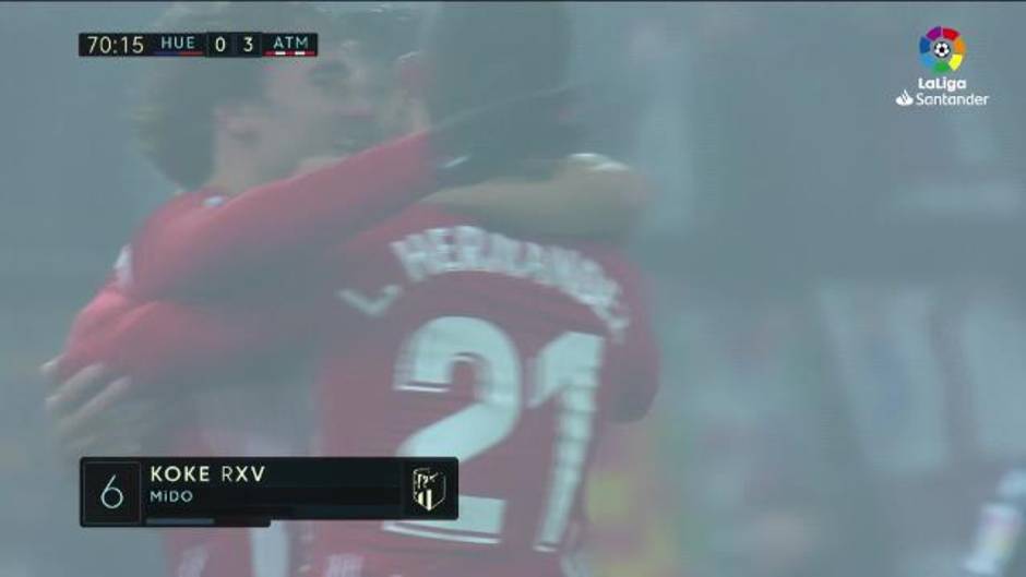 Gol de Koke (0-3) en el Huesca 0-3 Atlético