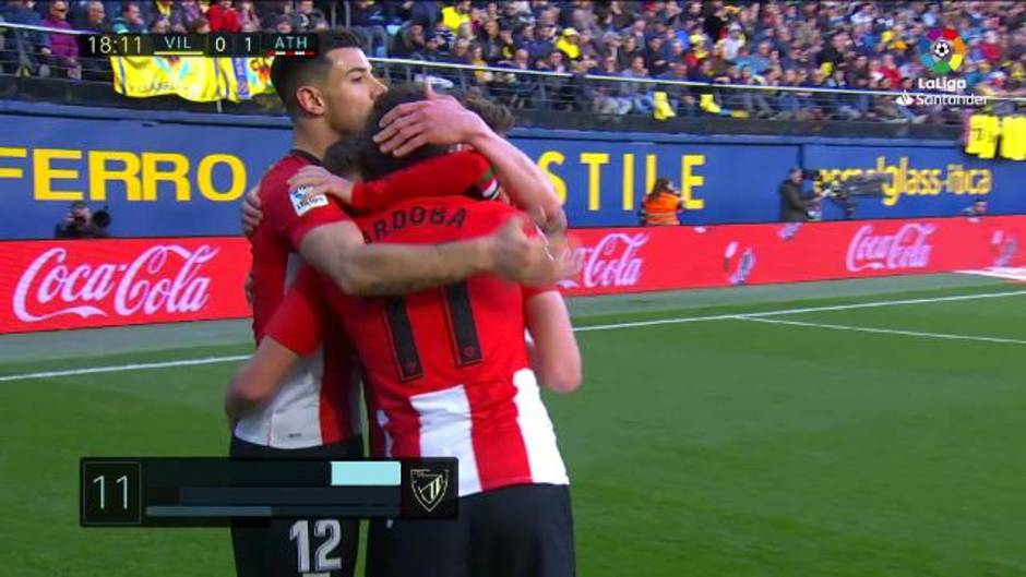 Gol en propia meta de Jaume Costa (0-1) en el Villarrreal 1 - Athletic 1