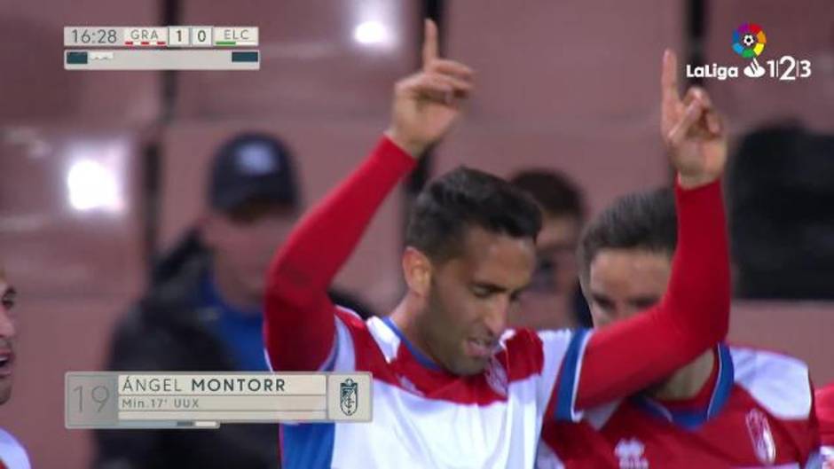 Gol de Montoro (1-0) en el Granada CF 2-1 Elche CF