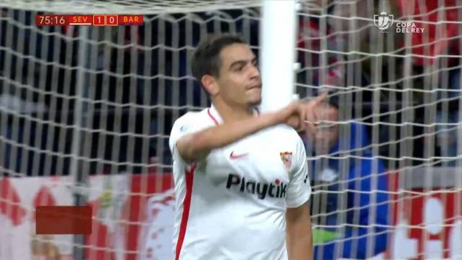 Gol de Ben Yedder (2-0) en el Sevilla 2-0 Barcelona