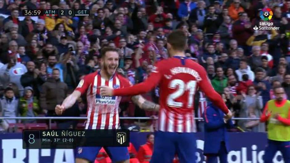 Gol de Saúl (2-0) en el Atlético de Madrid 2-0 Getafe