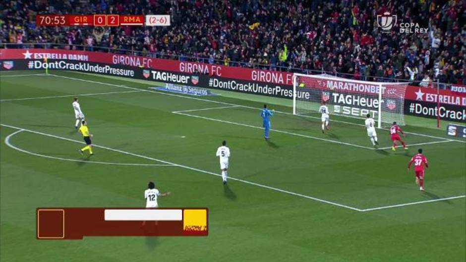 Gol de Pedro Porro (1-2) en el Girona 1-3 Real Madrid