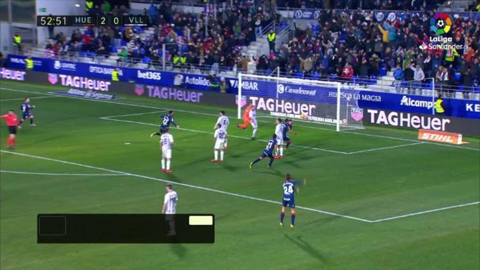 LaLiga (J22) Gol de Moi Gómez en el Huesca 4-0 Real Valladolid