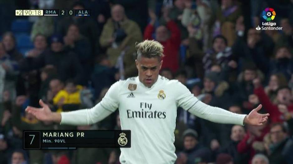 Gol de Mariano (3-0) en el Real Madrid 3-0 Alavés