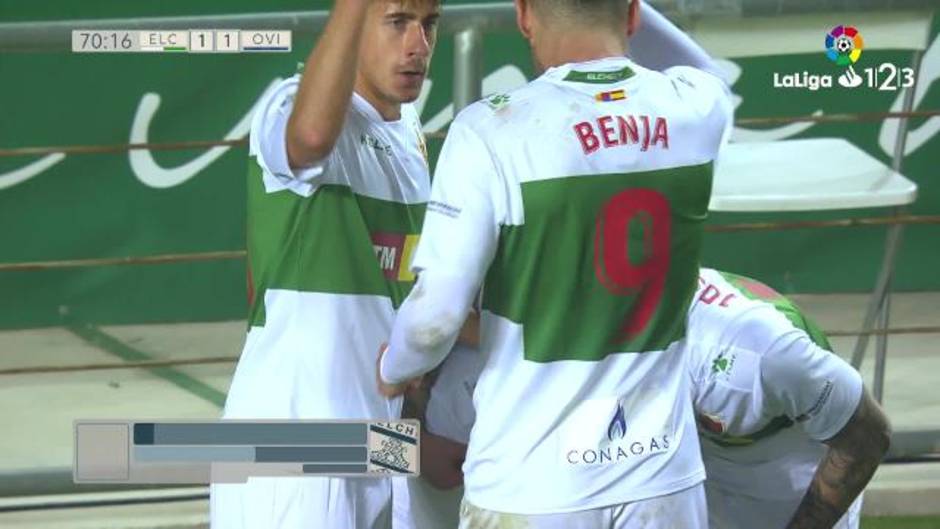 Gol de Nino (1-1) en el Elche 1-2 Real Oviedo