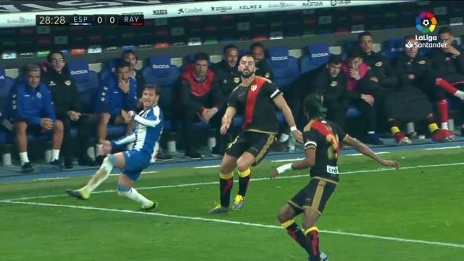 Lesión de Piatti en el Espanyol 2-1 Rayo Vallecano