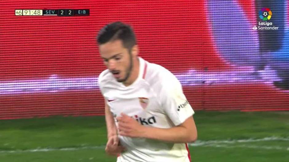 LaLiga (J23): el gol de Sarabia (2-2) en el Sevilla 2-2 Eibar