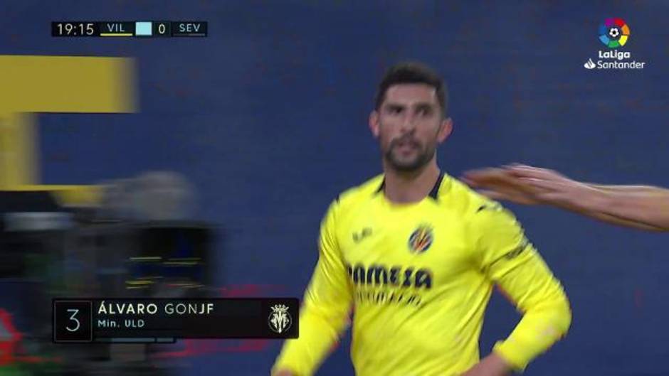 LaLiga (J24): gol de Álvaro González (1-0) en el Villarreal 3-0 Sevilla