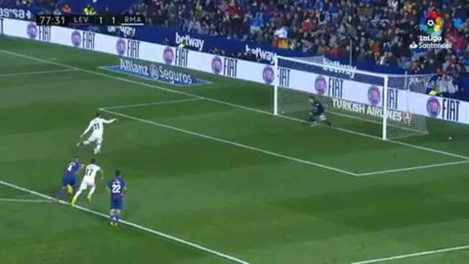 La Liga Santander (J25): Resumen y goles del Levante 1-2 Real Madrid