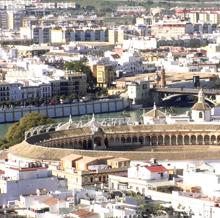 La Maestranza y Triana desde la Giralda.