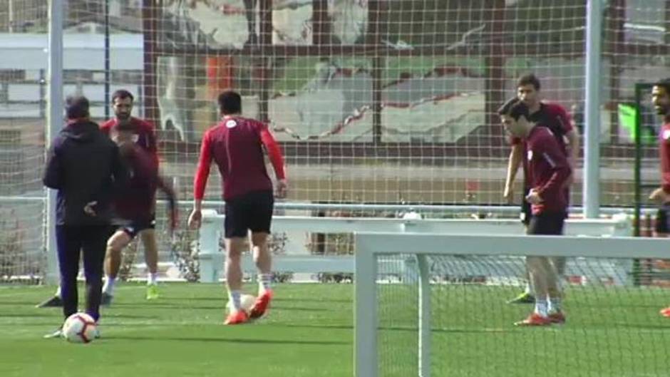 Gaizka Garitano prepara al equipo para el encuentro contra el Atlético de Madrid