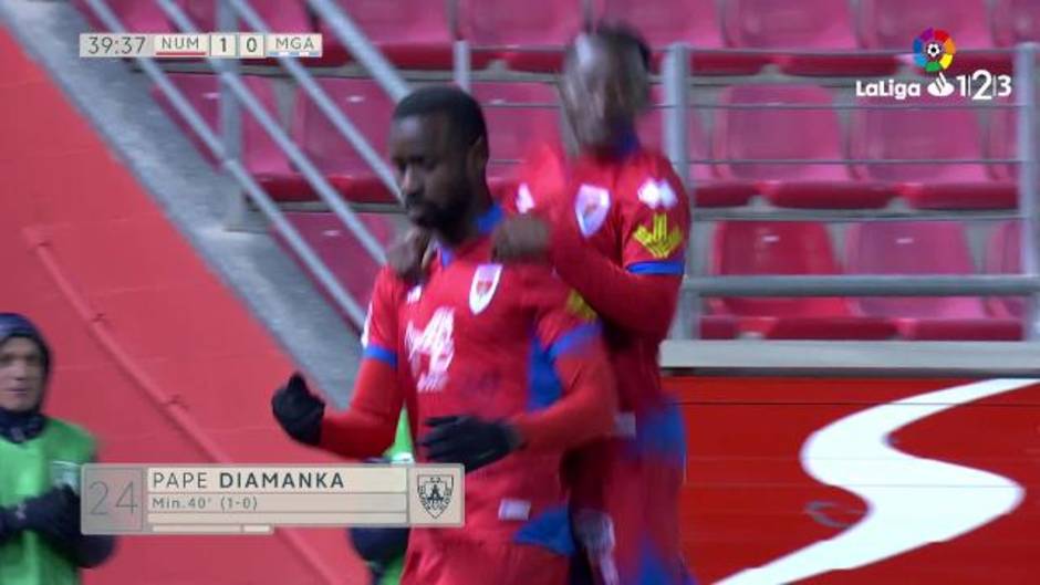 LaLiga123 (J30): Gol de Diamanka (1-0) en el Numancia 1- Málaga 1