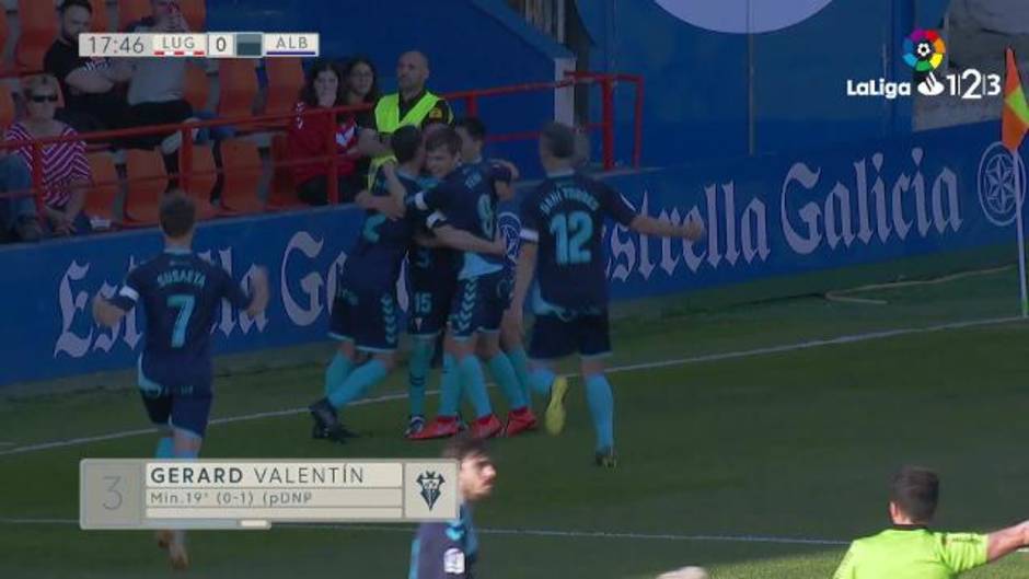 LaLiga 123 (J31): Gol de Gerard Valentín (0-1) en el Lugo 0-3 Albacete