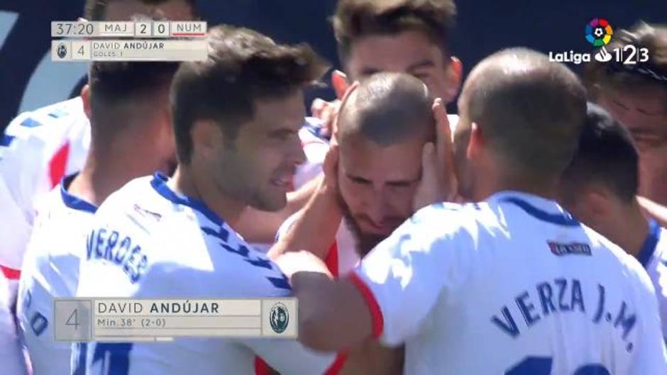 Gol de Andújar (2-0) en el Rayo Majadahonda 4-0 Numancia