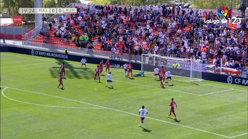 Gol de Dani Romera (1-0) en el Rayo Majadahonda 4-0 Numancia
