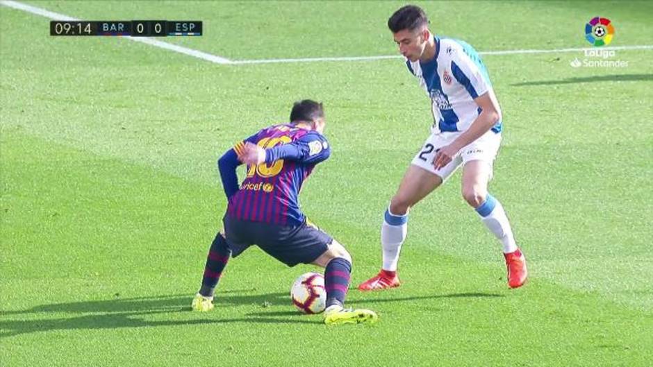 Regate de Messi en el Barcelona 2-0 Espanyol