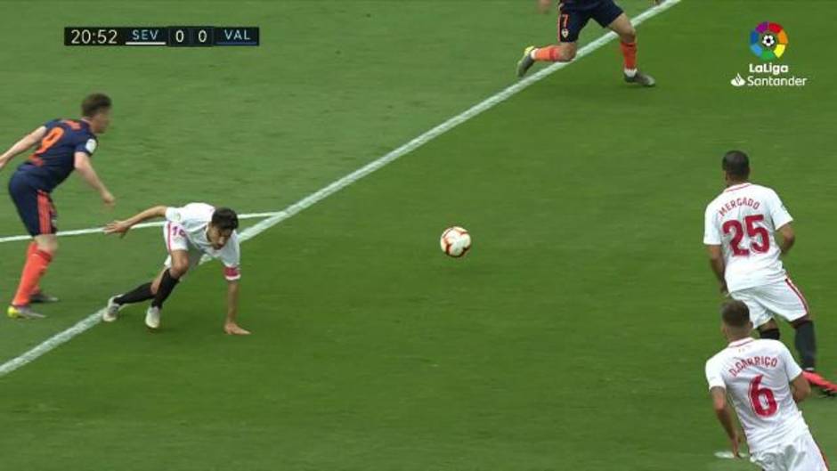 Lesión de Mercado en el Sevilla-Valencia