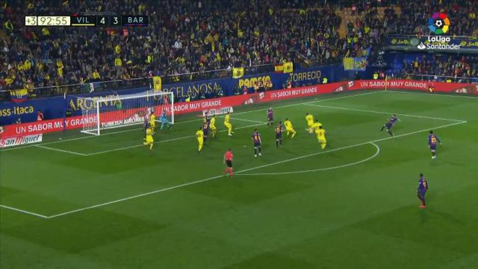 Gol de Luis Suárez (4-4) en el Villarreal 4-4 Barcelona