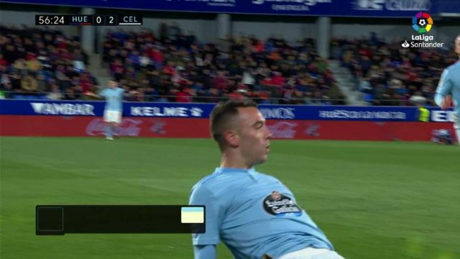 Gol de Iago Aspas (0-2) en el Huesca 3-3 Celta