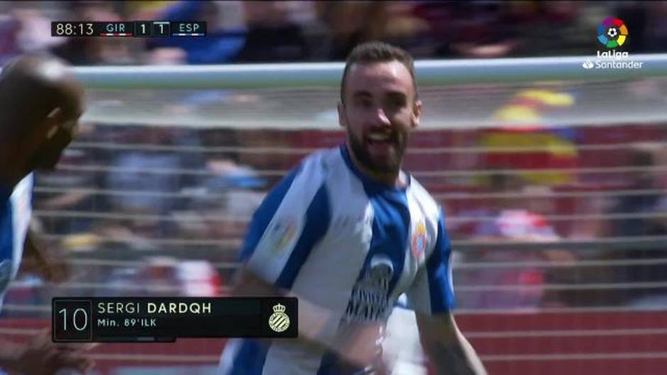 Gol de Sergi Darder (1-2) en el Girona 1-2 Espanyol