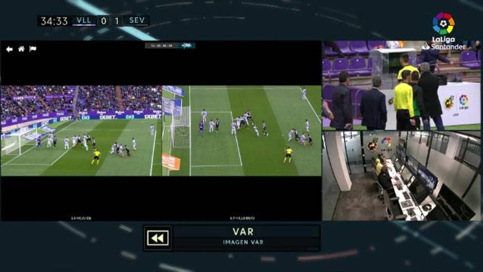 Gol anulado a Ben Yedder en el Valladolid 0-2 Sevilla
