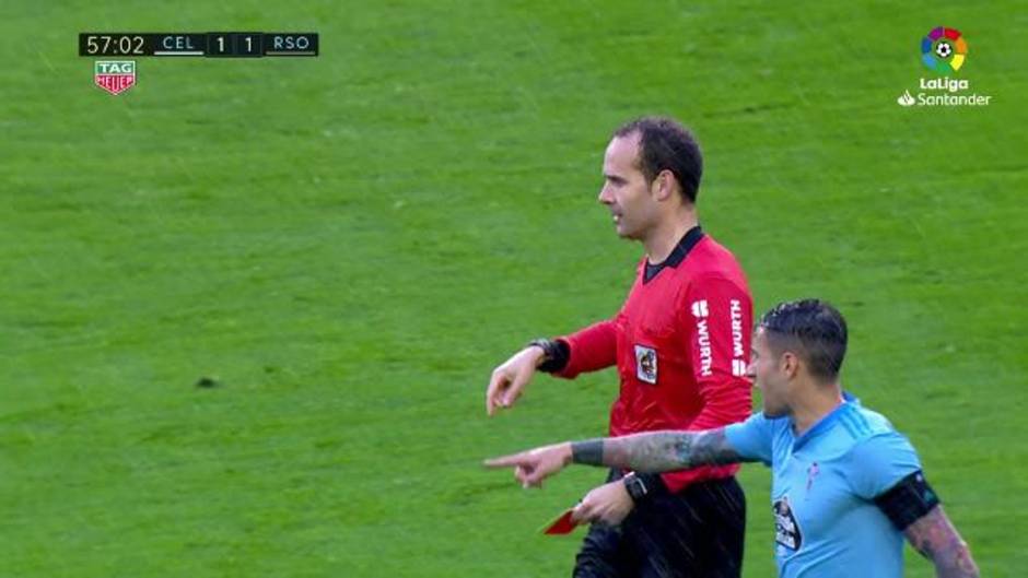 Expulsión de Willian José en el Celta 3-1 Real Sociedad
