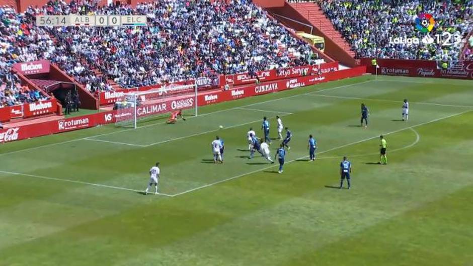 Gol de Valderrama (1-0) en el Albacete 1-1 Elche