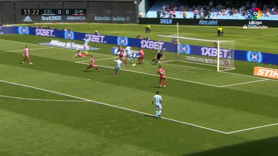 Gol de Iago Aspas (1-0) en el Celta 2-1 Girona