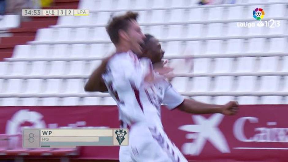 Gol de Aleix Febas (3-2) en el Albacete 4-2 Las Palmas