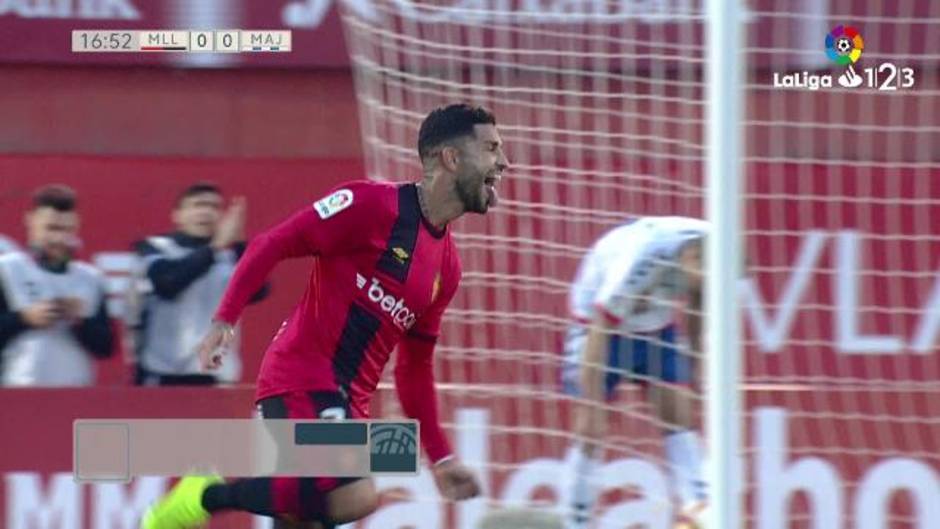 Gol de Ariday Cabrera (1-0) en el Mallorca 2-0 Rayo Majadahonda