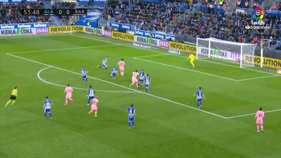 Gol de Aleñá (0-1) en el Alavés 0-2 Barcelona