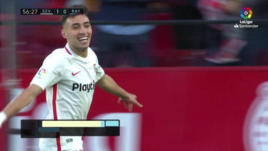 Gol de Munir (2-0) en el Sevilla 5-0 Rayo