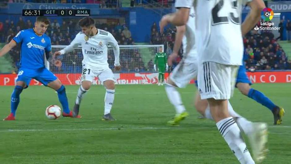 Caño de espaldas de Brahim en el Getafe 0-0 Real Madrid