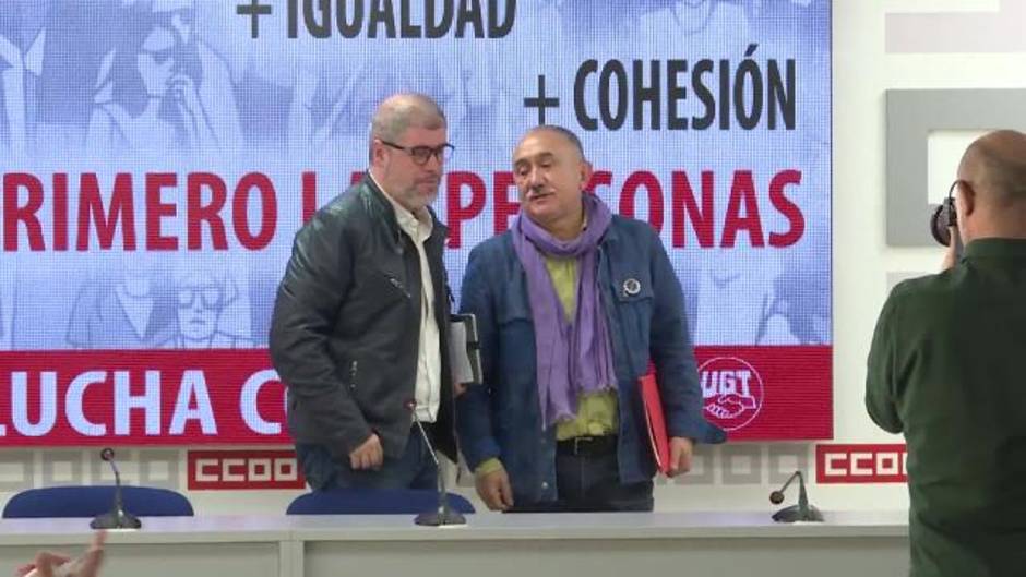 CCOO y UGT quieren que 1 de mayo sea "grito unánime" por acuerdo de izquierdas