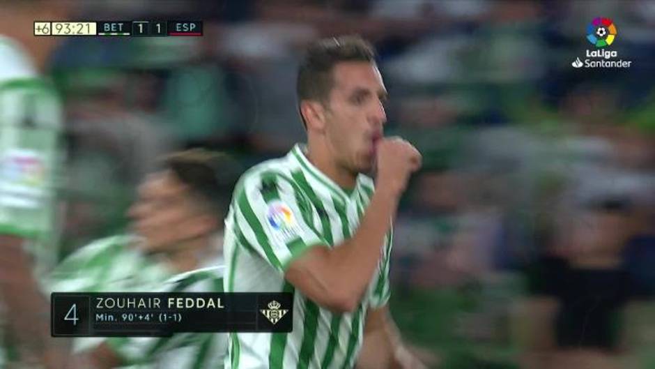 El gol de Feddal (1-1) en el Betis 1-1 Espanyol