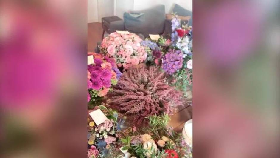 María Pombo, ilusionada por las flores que recibe por su boda