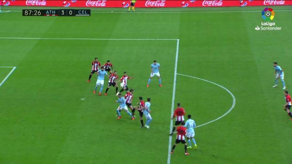 Gol de penalti de Iago Aspas (3-1) en el Athletic 3 - 1 Celta