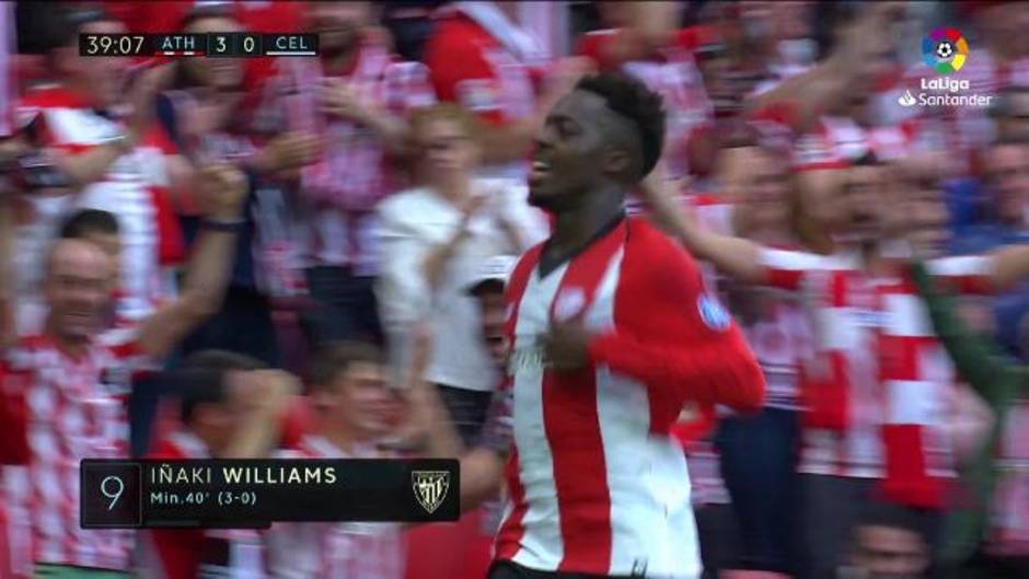 Gol de Iñaki Williams (3-0) en el Athletic 3 - 1 Celta