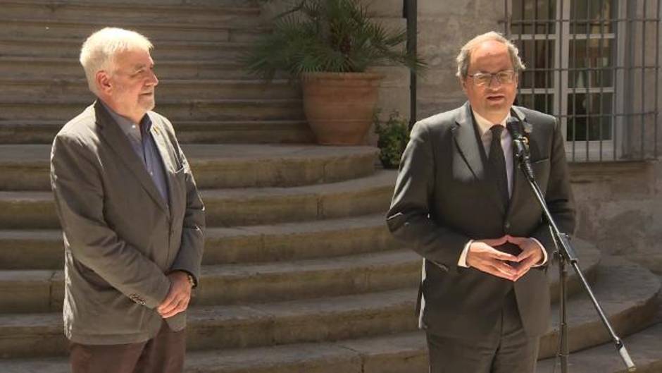 Torra recibe a Matamala como al primero de los exiliados que ha regresado