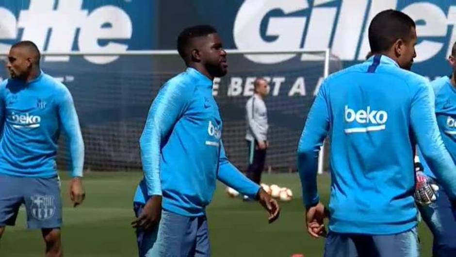 El Barça prepara el partido de Ipurua