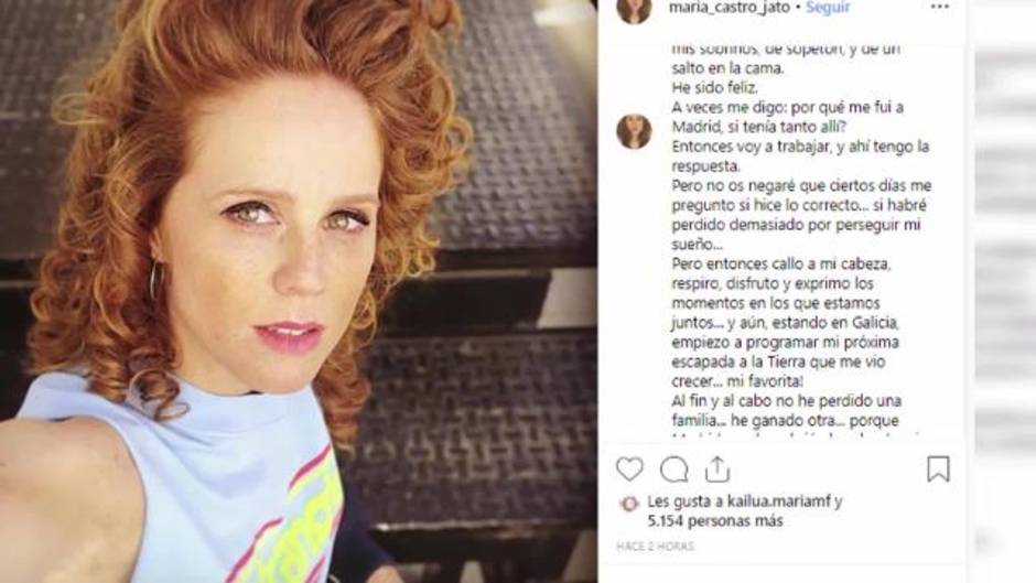 María Castro abre su corazón en Instagram