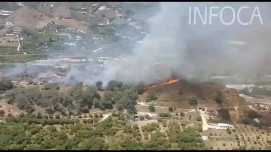 Incendio forestal en el paraje Cerro de los Cancharrales