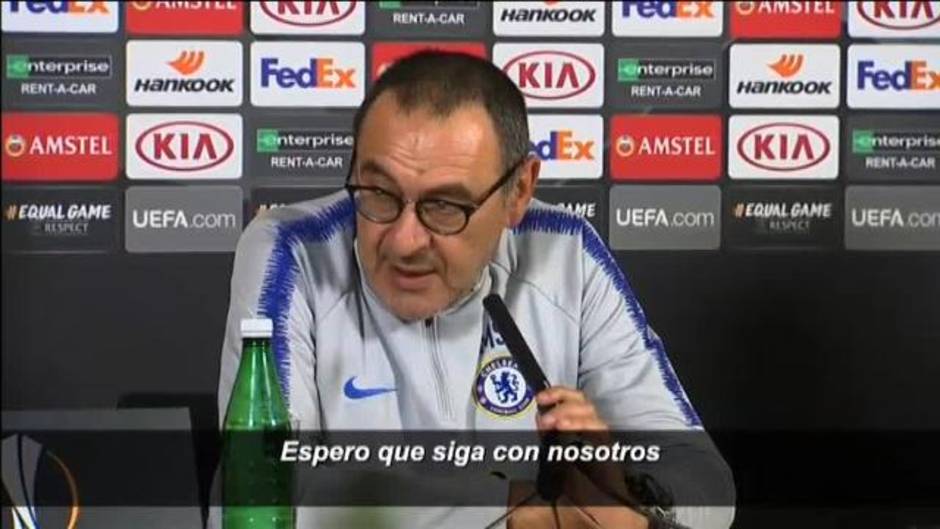 Sarri: "Espero que Hazard siga con nosotros"