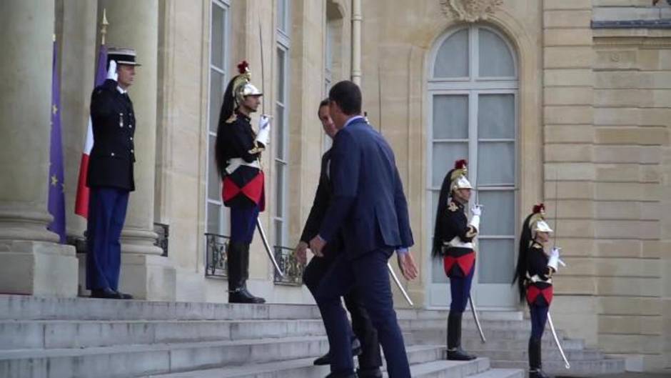 Macron recibe a Pedro Sánchez en el Palacio del Elíseo