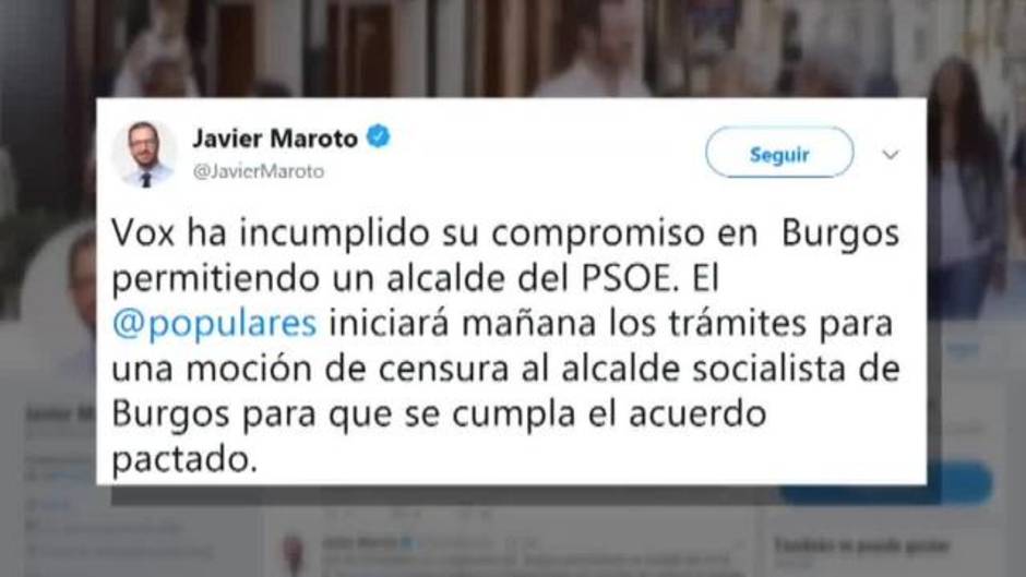 Vox retira su voto a Ciudadanos en Burgos